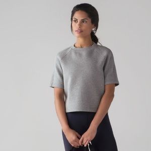 lululemon athletica Tops - Lululemon Cropped Short Sleeve Sweatshirt lululemon athletica Tops - Lululemon Cropped Short Sleeve Sweatshirt